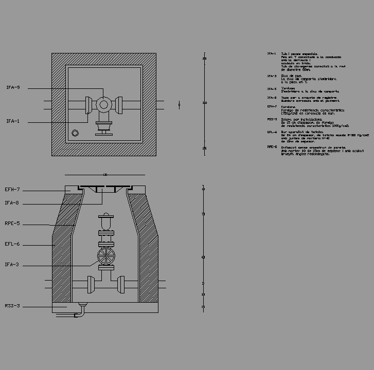 Bloque Autocad Ventosa colocada